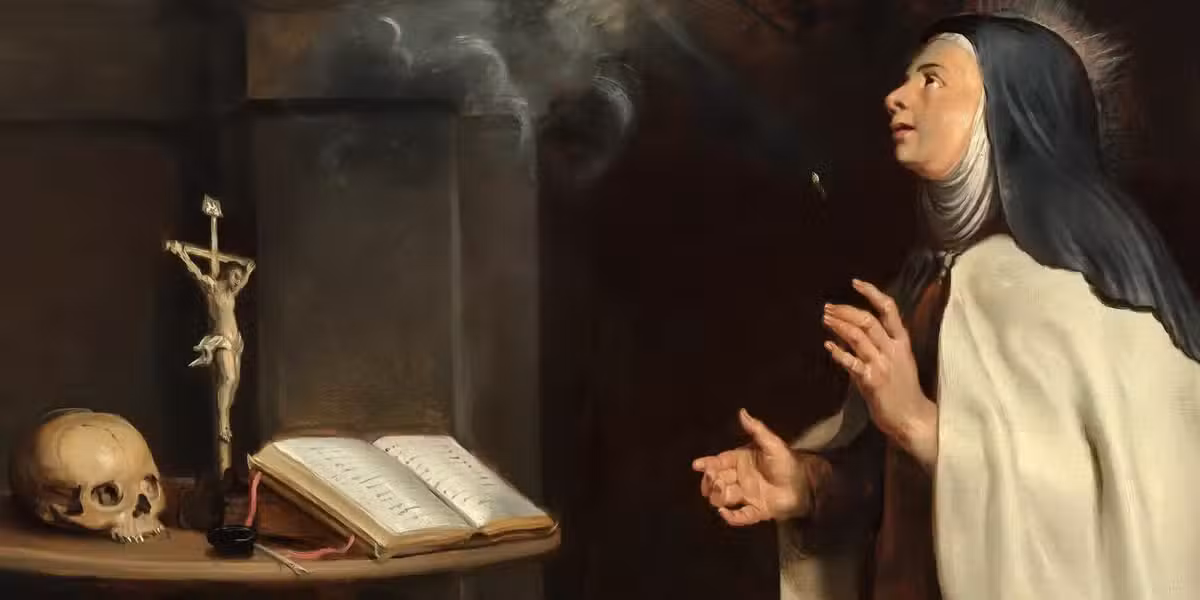 painting of saint teresa of avila in prayer