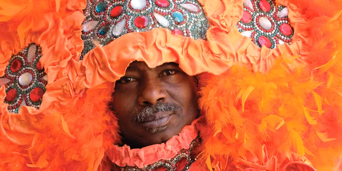 African American man celebrating Madi Gras