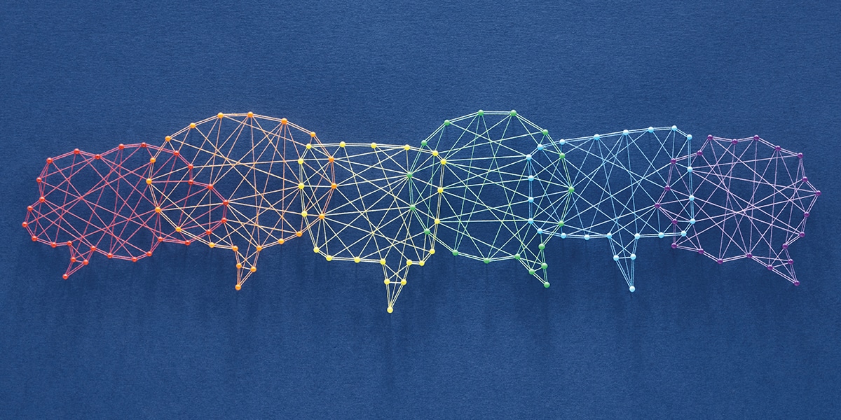 speech bubbles connected together