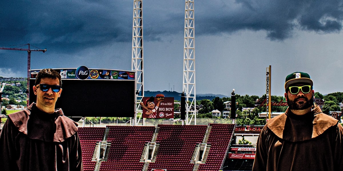 Friars attend a baseball game in Cincinnati