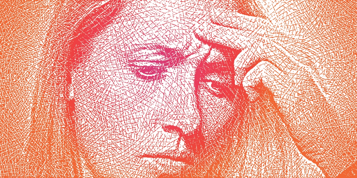 Woman deep in thought