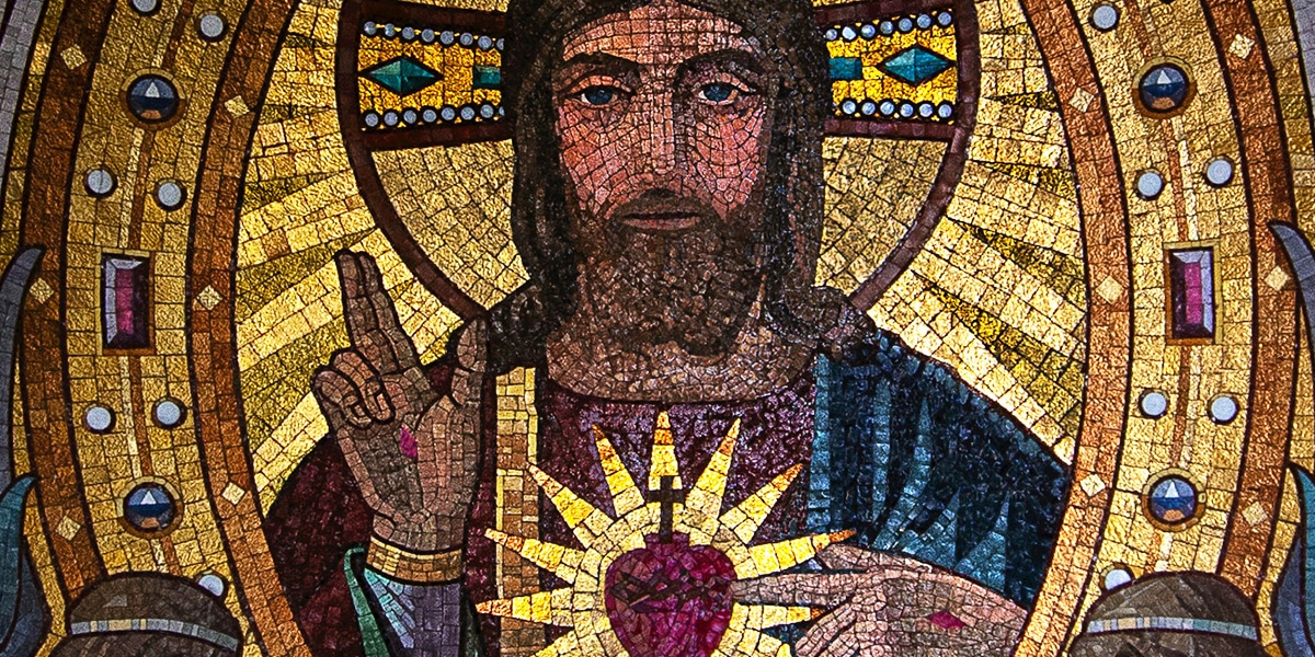 mosaic of the sacred heart of jesus