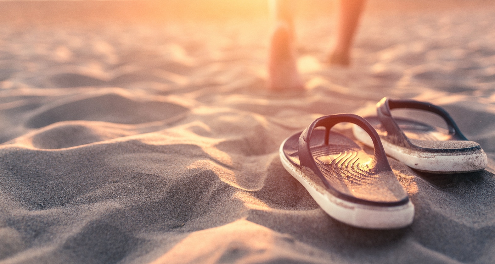 Sandals in the sand