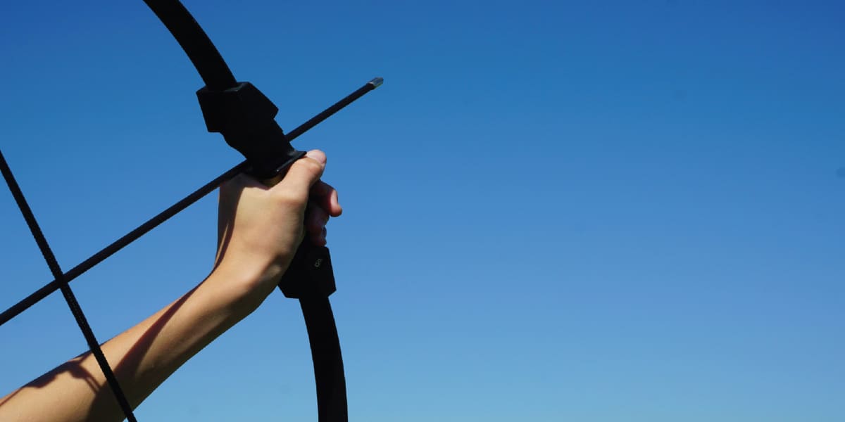 shooting arrows at the sky