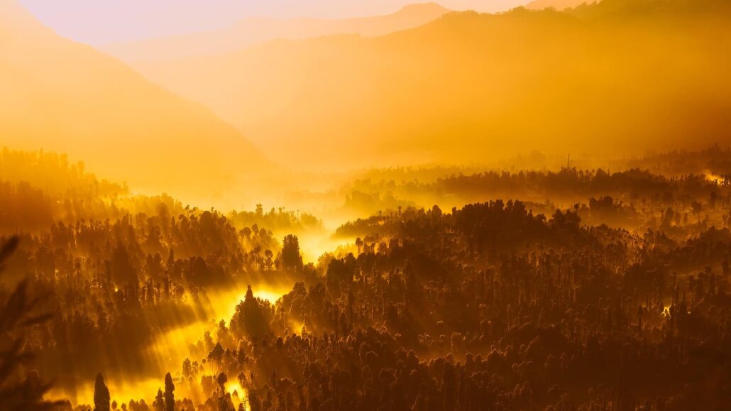 Sunlight on a valley