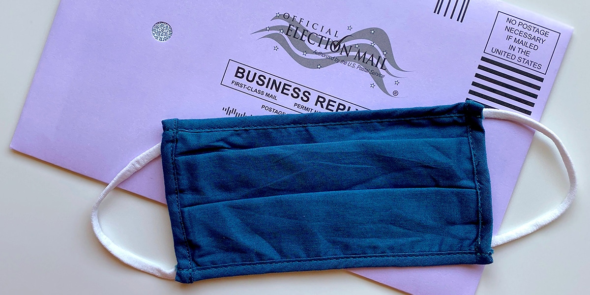 Voting envelope and mask