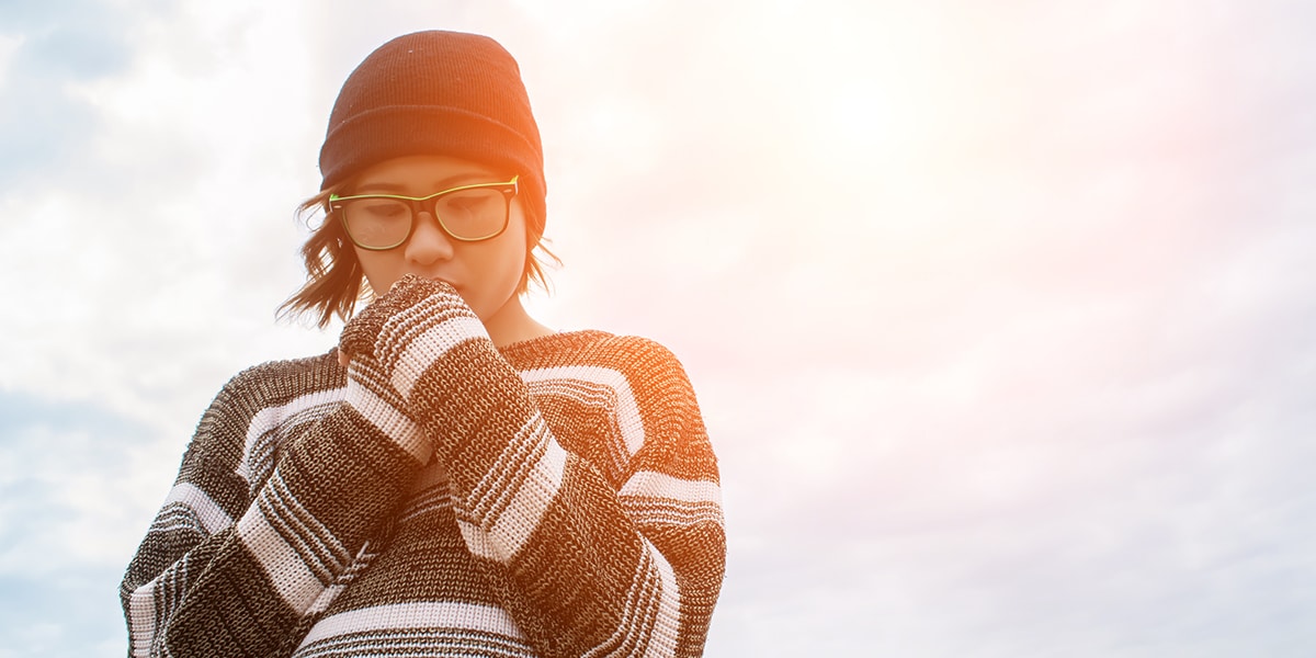 woman praying and resting in God